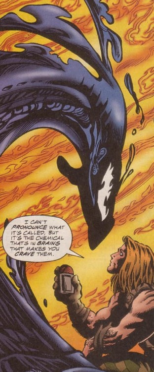 ihaveaparasite: It gets better, kids. This is the comic where the symbiote goes “Nff nff?