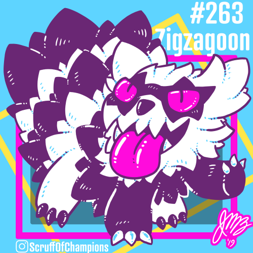 sketchbookscruff: Galarian ZigzagoonHowdy! This is a piece I did last year of Galarian Zigzagoon, fr