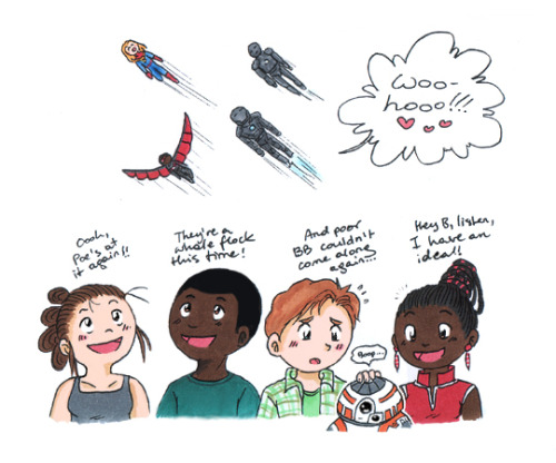 worth-three-portions:“FINALLY! Good for you, BB!”Just a silly little SW/MCU crossover because I’m cu