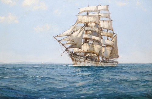 art-and-things-of-beauty:Sailing ships by Montague Dawson (1895-1973).