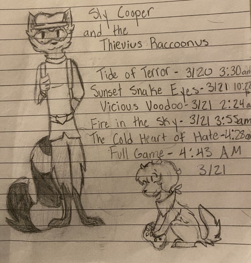 Sly Cooper Full Game In 1 1/2 Days. Don’t Ask Why I Was Up So Late Playing These, Because I Have Absolutely