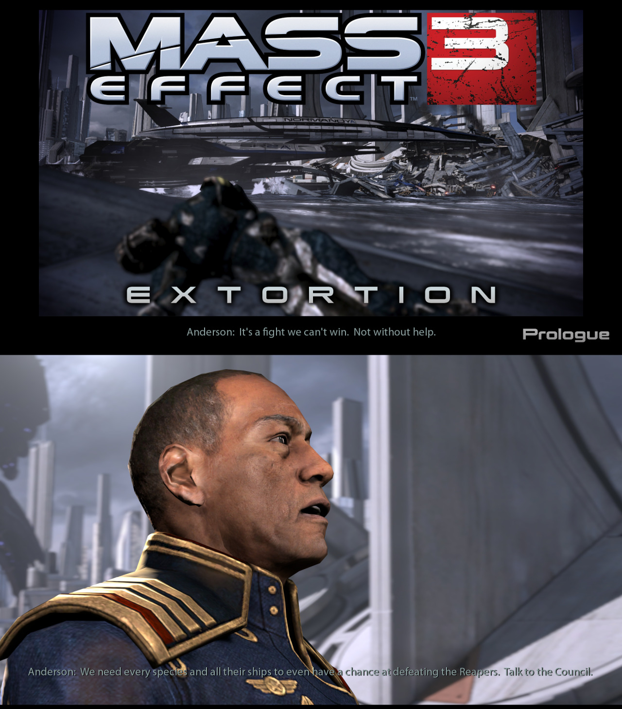 Mass Effect 3: Extortion, PrologueMy first attempt at an ongoing series.  We&rsquo;ll