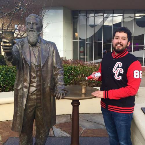 I went to @worldofcocacola in Atlanta to visit Dr. John Pemberton, the inventor of Coca-Cola! Who will you #ShareACoke with? #Sponsored #Ad