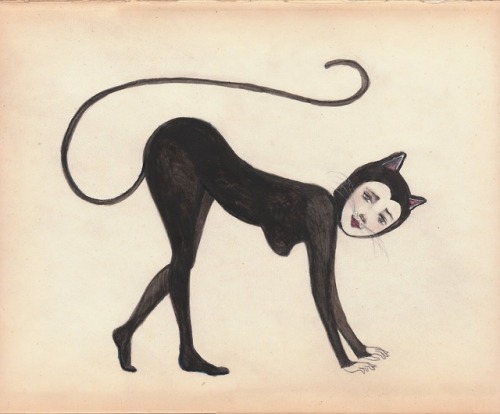 Edwina White (Australian, b. Sydney, Australia, based Brooklyn, NY, USA) - 1: Cat Lady, 2012, Pencil