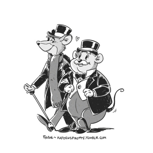 Gay Mice on their way to the opera :3c