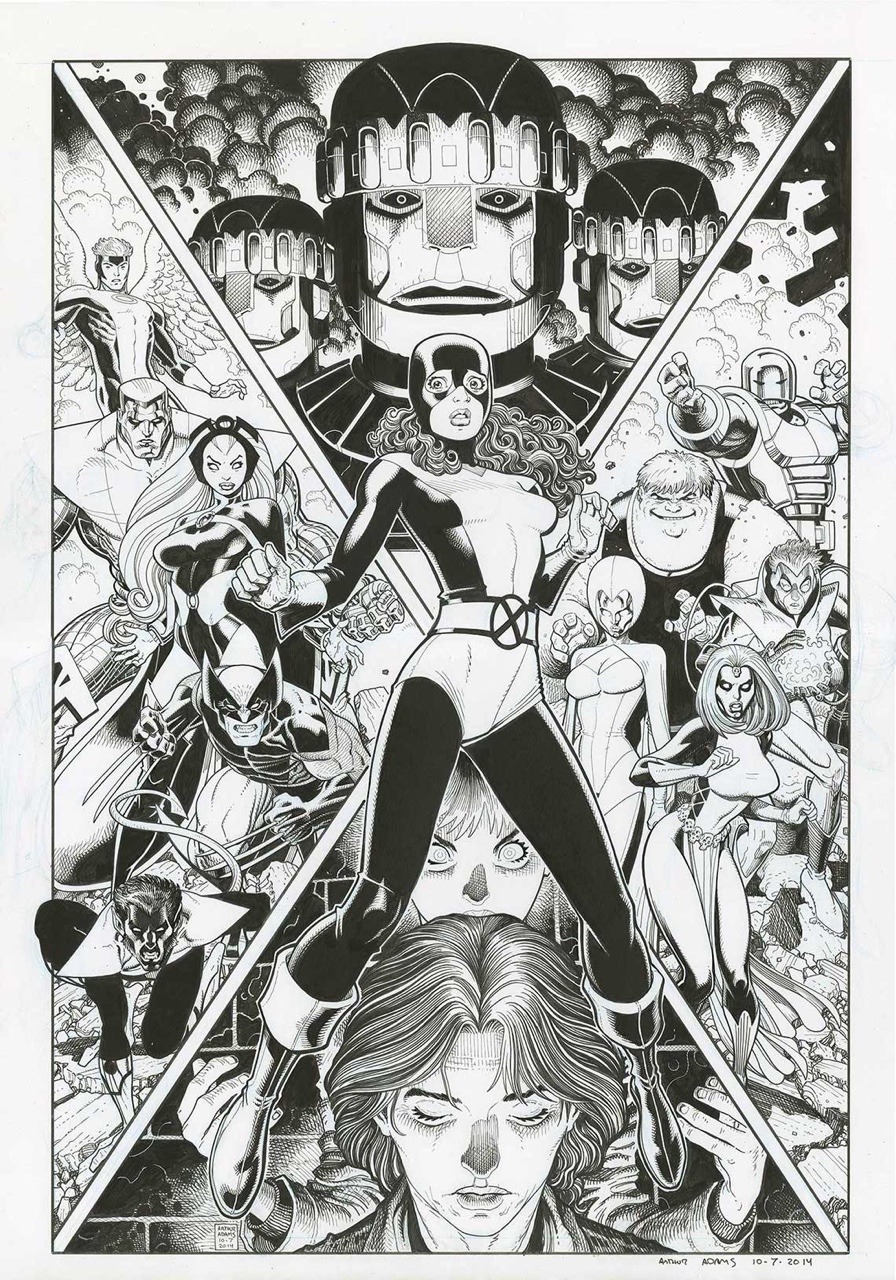 ungoliantschilde:  some of the X-Women, illustrated by Arthur Adams in black and