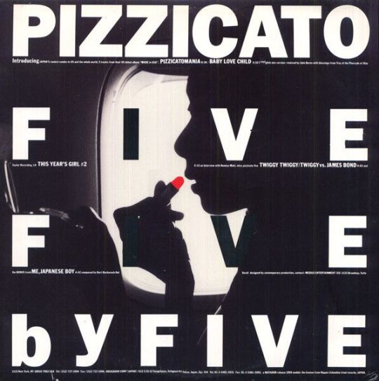 Pizzicato Five “Five By Five” vinyl release(1994) #pizzicato five#ピチカートファイブ#design#typography#1990s