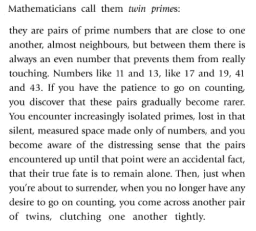 soracities: Paolo Giordano, The Solitude of Prime Numbers