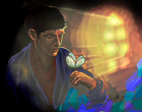 not-xpr-art:Merlin - Magic itself digital painting ~(02/2021)(first time actually painting merlin ev