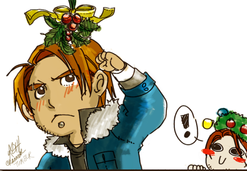 kannibal: Doing a thing for my fandoms :D Happy Holidays, guys! In which Jehan hangs the mistletoe h