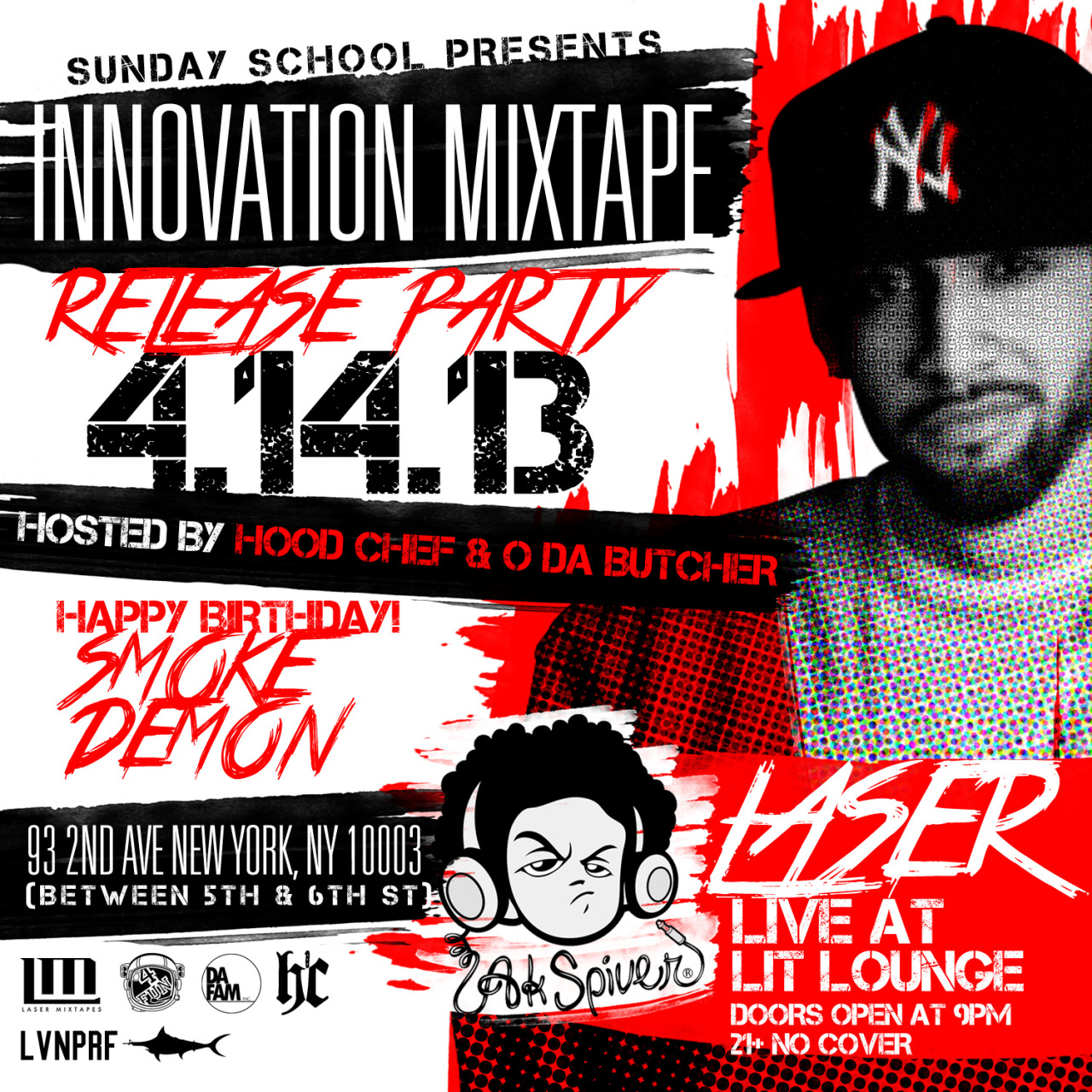 djlaser:  This Sunday! #SundaySchool w/ @akspiver #Innovation Release Party! Hosted