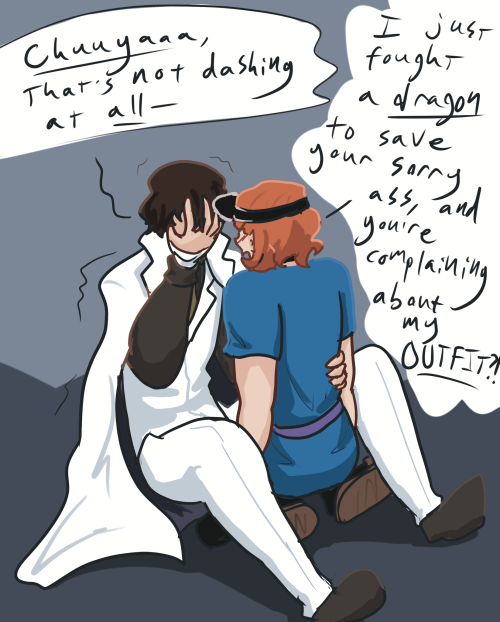 Gonna Be Real Here: We Need MORE Quarter Life Crisis!Chuuya In That Outfit!!! Helicopter Scene, But He