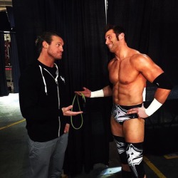 unstablexbalor:  wwe: @zryder85 gets some tips from @heelziggler before his match against @mmmgorgeous! #SmackDown   