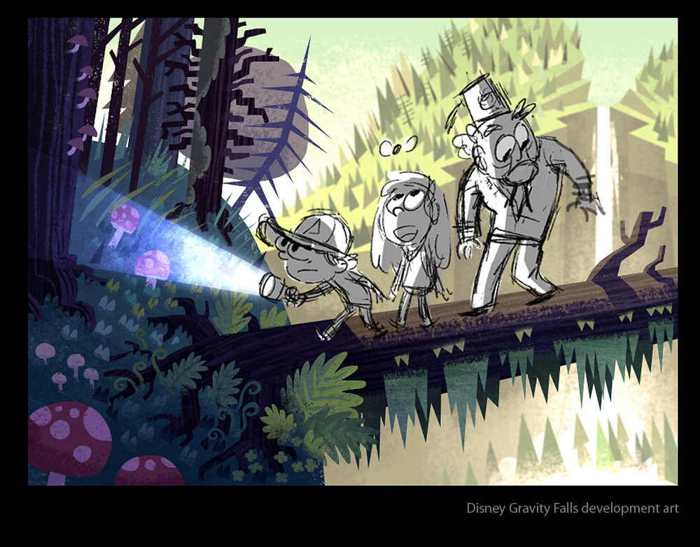visualdevelopmentart:  Ian Worrel - Gravity Falls 