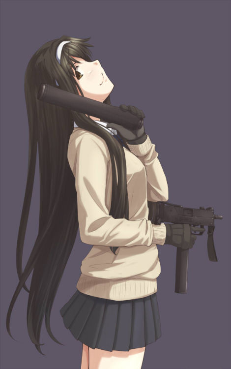Anime Girls with Guns Wallpapers •HD •NSFW •Desktop
