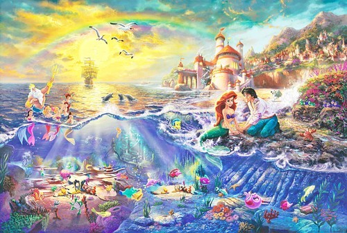 chocoholicmania: simplyhippiesarah: disney-darlinggg: Thomas Kinkade There are characters from other