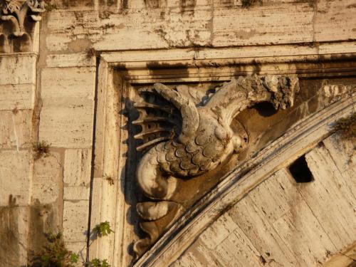 romegreeceart:Dragon of Ponte Rotto (Pons Aemilius)Rome, July 2012