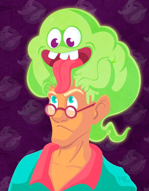 My post for this weeks Ghostbusters theme on Scribble Nerds.  Slimer is helping Egon sport the lates