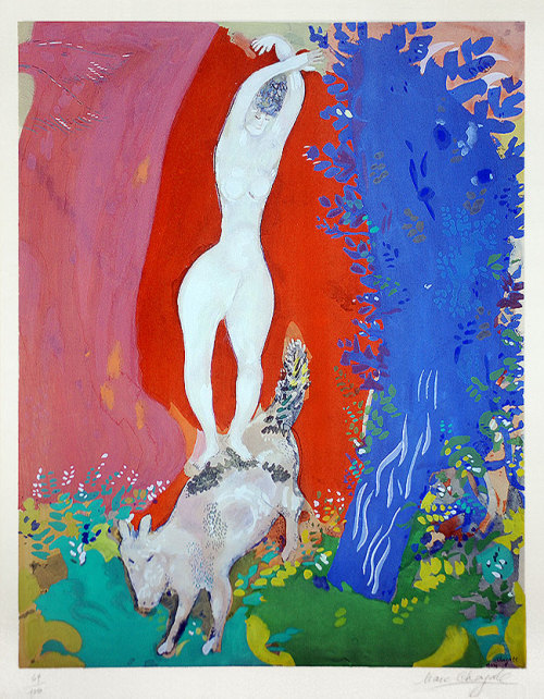 artist-chagall:Circus Woman, 1960, Marc ChagallMedium: lithography