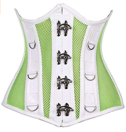 Green and White Underbust Corset Dress - corsetforsale.comUnderbust Corset
