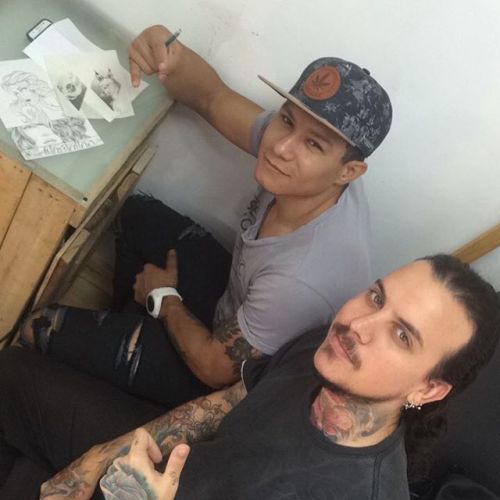 Porn photo Con el pana @giftentattoo @giftentattoo full