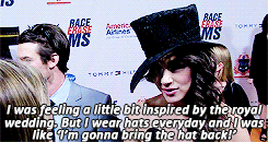 :  Crystal Reed + hats  “And also you