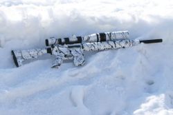 weaponslover:  Snow Camo AR Varminter