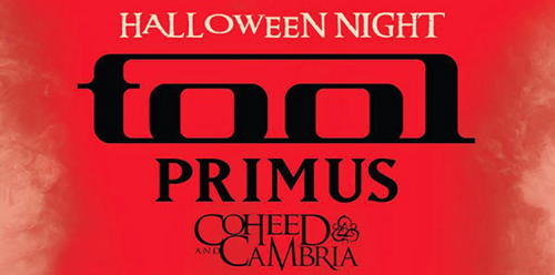 metalinjection:  TOOL To Play First 2015 Show on Halloween With PRIMUS And COHEED AND CAMBRIA Wow. All the progressive rock and metal!  Click here for more