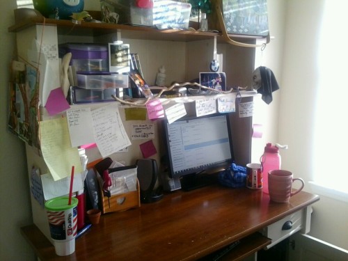 XXX I actually managed to find my desk this morning. photo