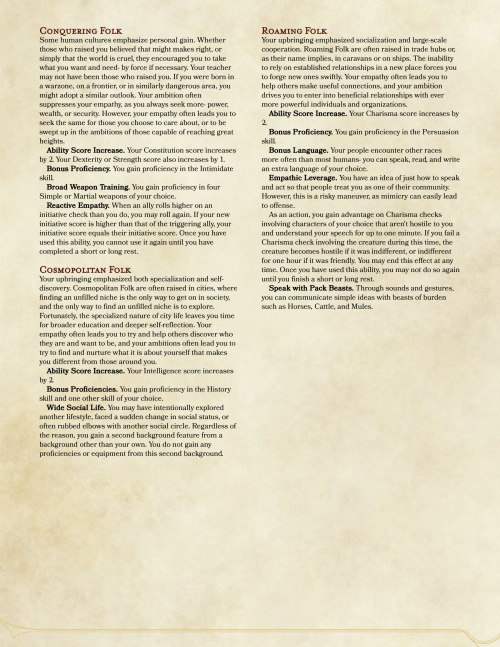 Ive Always Loved The Freedom That Comes With Playing Humans, But Hated How 5th Edition DnD Stripped Them