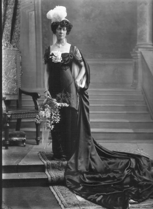 Lady Constance Gore, née Constance Mary Bruce, in court dress, 1914
