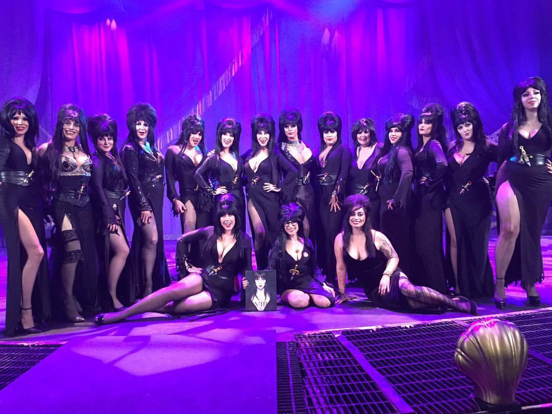 therealelvira:With all the contestants from last night’s Elvira Look-A-Like Contest