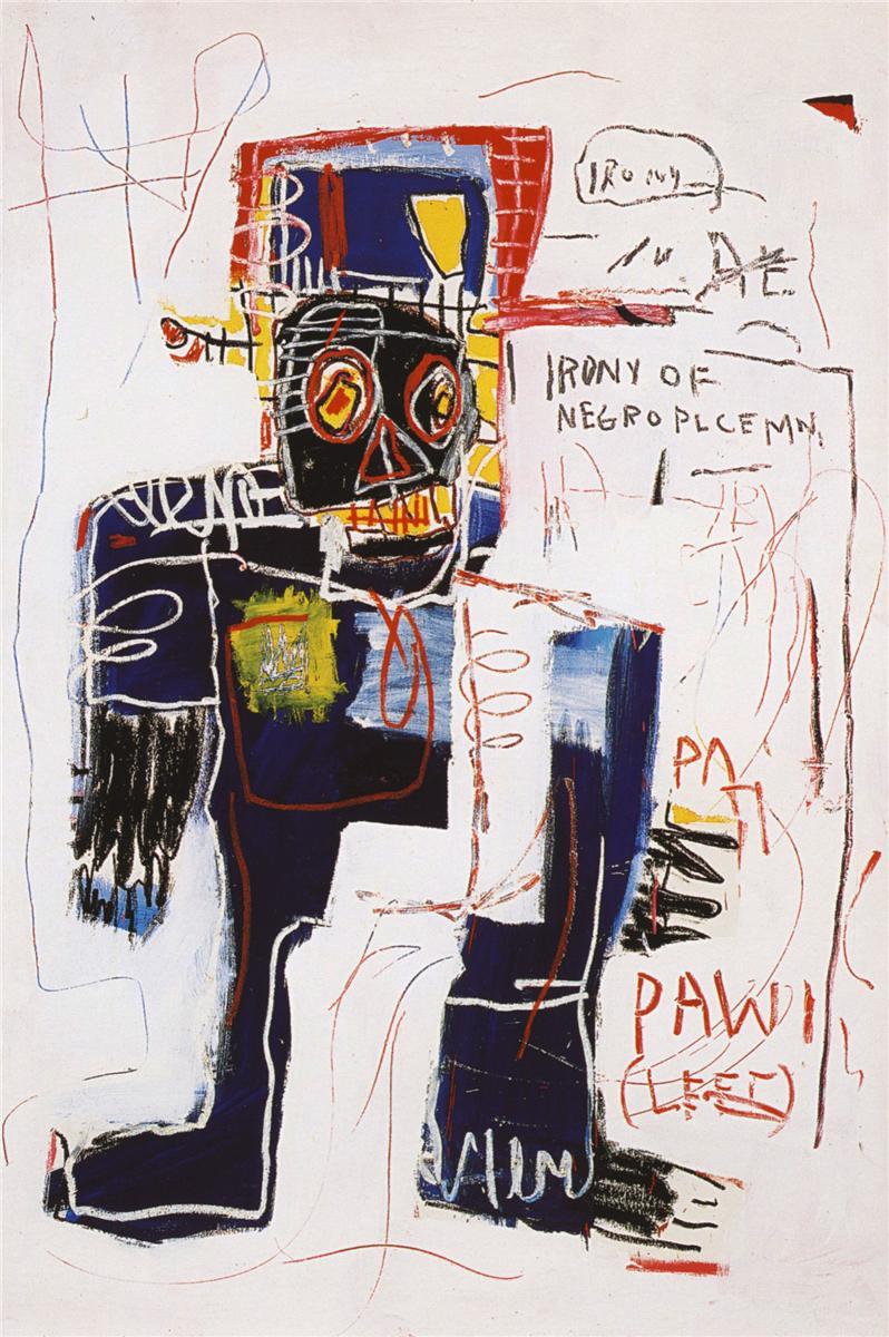 exam:   “Irony of the Negro Policeman” by Jean-Michel Basquiat  Basquiat’s