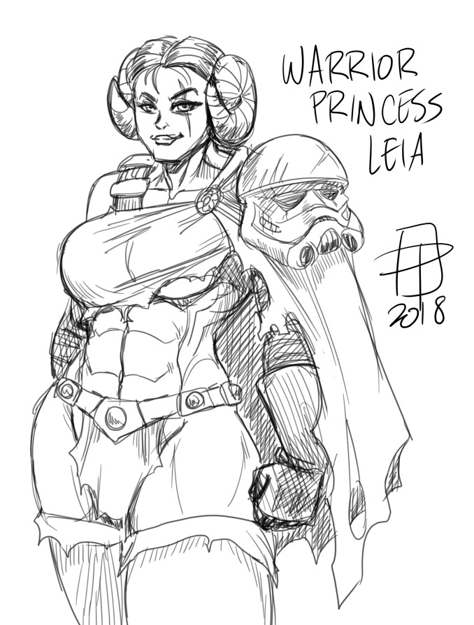 callmepo: Leia, the warrior princess inspired by @krash-zone‘s latest Picarto streams