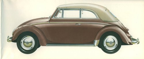 VW Beetle Convertible Color Sheet, 1958/59. Volkswagen of America. Source