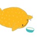 lousydrawingsforgoodpeople:here’s a goldfish eating oatmeal. don’t know why.