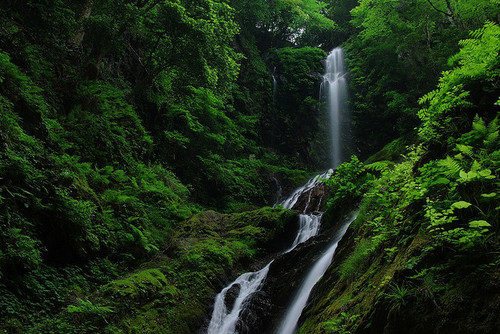 mountain waterfall