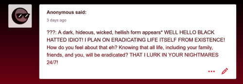 “IN WHAT UNIVERSE DO I HAVE ‘FAMILY’ LET ALONE WASTE MY TIME MAKING FRIENDS WITH MORTALS? Your pitif