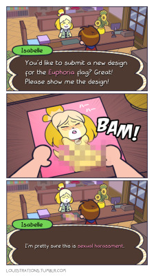 louistrations:  I made a little Animal Crossing comic! Oh Lordy, the mosaic tiles makes the picture seem far-far worse than it actually is!