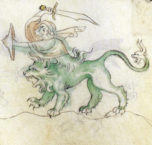 duellistsQueen Mary Psalter. London 1310-1320British Library, Royal 2 B VII, fol. 134v