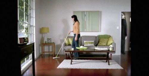 slimyswampghost: Screengrabs from a series of cleaning commercials that ran in 2009. The figure was 