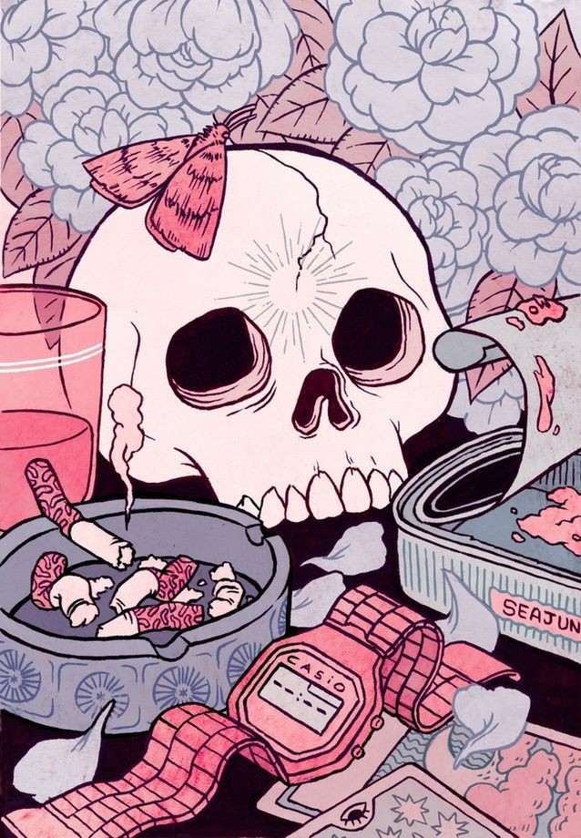 Grunge Aesthetic Skeleton Wallpaper