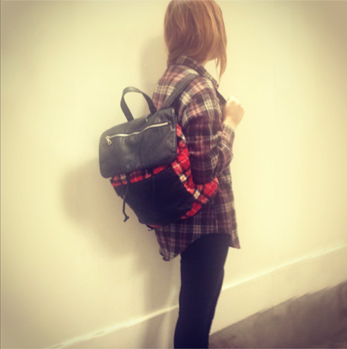 BTW, here I am being a model for our lovely plaid backpack! Find it at Target.com, search “Und