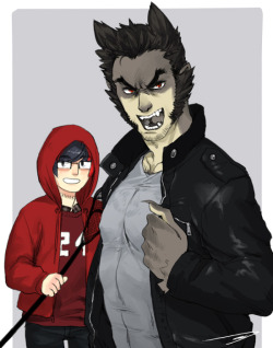 tzysk:  Baine and Brennivin in Teen Wolf cosplay for Gaia’s “CON Tagious” CI Gaia Online  since Baine was already a wolf it wasn&rsquo;t really apparent at first that he was cosplaying so I added Brenni and then Brenni became A ThiNG