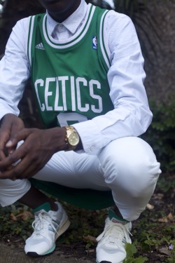 jordandenzel:  &ldquo;Lost &amp; Not Found&rdquo;  Jersey: NBA Celtics Shirt: Topman Trousers: Agi &amp; Sam Sneakers: Adidas Accessories: Michael Kors   Shot by: Bardha Krasniqi