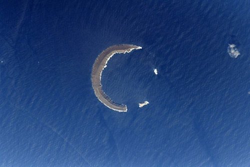 CrescentAstronaut Anton Shkaplerov captured this shot of Tortuga Island in the Galapagos from the In