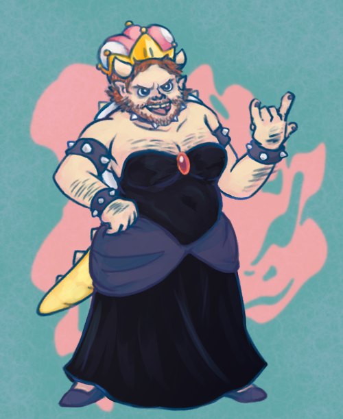 This might be the only time I’ve drawn Bowsette or Jack Black