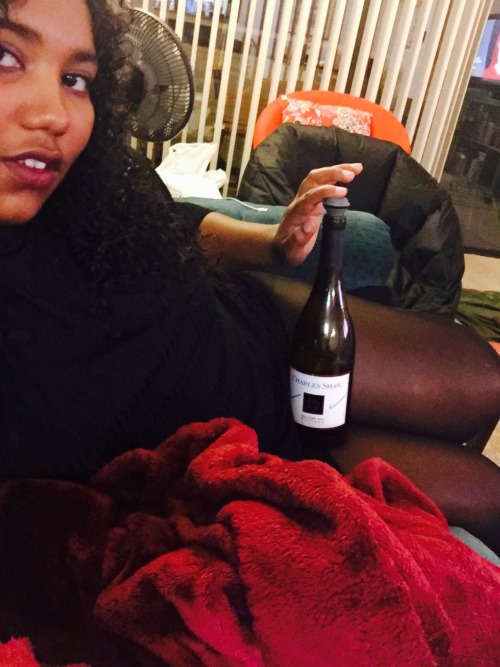 Just a girl & her cheap wine.