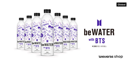 Drink Water With #BTS 💧 Quench your thirst with the premium deep ocean water, 'be WATER with BTS' with the special bottle...