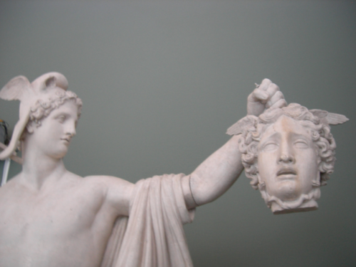 marmarinos: Detail of a replica of Antonio Canova’s Perseus Triumphant, sculpted sometime in 1